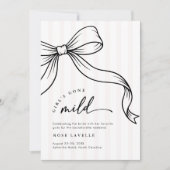 Girls Gone Mild Bow Stripe Bachelorette Weekend Kaart (Voorkant)