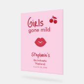 Girls Gone Mild Pink and Cherry Red Bachelorette   (Angle)