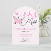 Girls Gone Mild Pink Spa Bach vrijgezellenfeest Kaart (Staand voorkant)