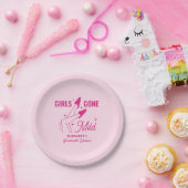 Girls Gone Mild Pink Trendy Spa Bachelorette Papieren Bordje (Feest)