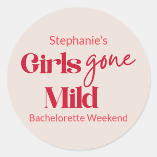 Girls Gone Mild Stijlvolle Meisjesuitjes Strandwee Ronde Sticker