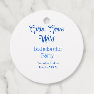 girls gone wild bachelorette party blue name retro bedankjes labels