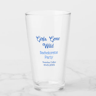 girls gone wild bachelorette party blue name retro glas