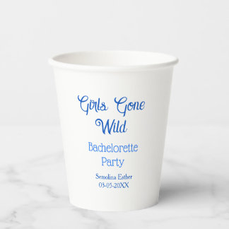 girls gone wild bachelorette party blue name retro papieren bekers