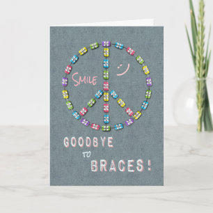 Girls Goodbye Braces Gefeliciteerd Vredesbord Kaart