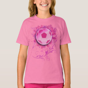 Girl's Grunge Floral Soccer Childrens Shirt