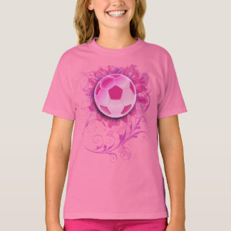 Girl's Grunge Floral Soccer Childrens Shirt