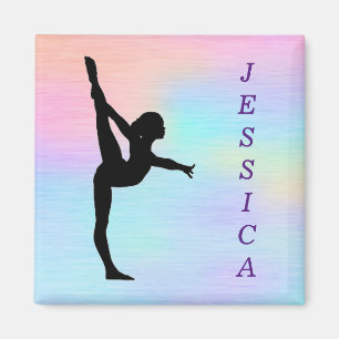 Girls Gymnastics Pastel Magnet Magneet