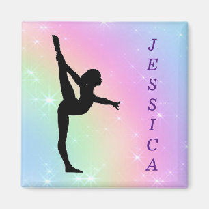 Girls Gymnastics Pastel Magnet Magneet