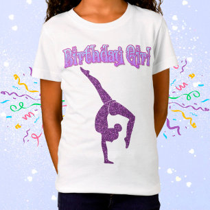 Girls Gymnastique Anniversaire T-shirt fille