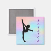 Girls Gymnastique Pastel Magnet (Recto/Verso)