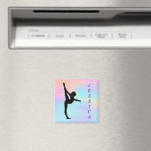 Girls Gymnastique Pastel Magnet (In Situ (Lave-vaisselle))