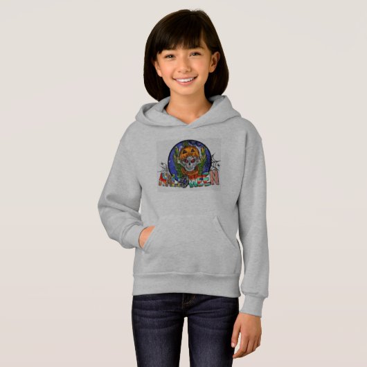 Girls' halloween pullover hoodie (Devant entier)