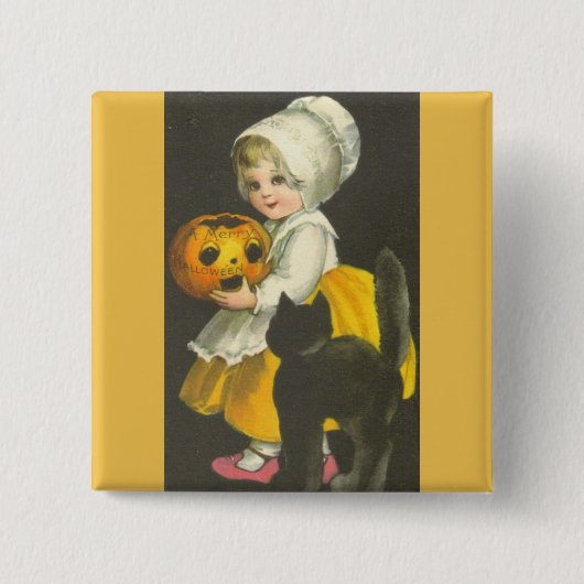Girls Halloween Theme Pin Button Badge (Voorkant)