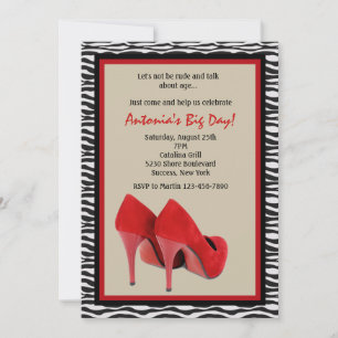 Girl's Heels Invitation Kaart