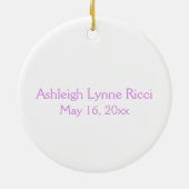 Girl's Heilige Communion Foto Ornament Keepomwille (Achterkant)