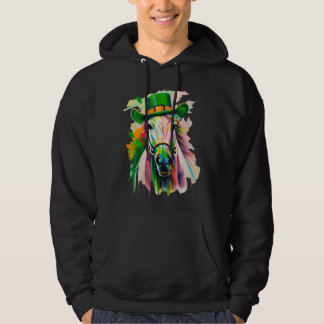 Girls horse St Patricks Day horseback riding eques Hoodie