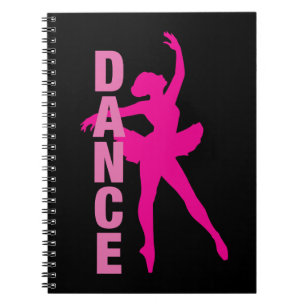 Girls Hot Pink Ballerina Dance Notitieboek