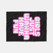 Girls Just W Have Fun Fleece Deken (Voorkant (Horizontaal))