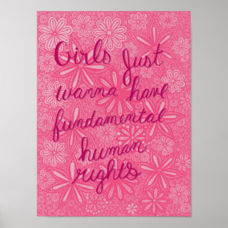 Girls Just Wanna Have Fundamental Human Rights Poster