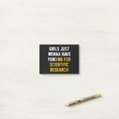 Girls Just Wanna Have Funding For Scientific Resea Post-it® Notes (Op bureau)