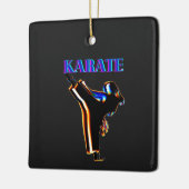 Girls Karate Abstract Blur Keramisch Ornament (Links)