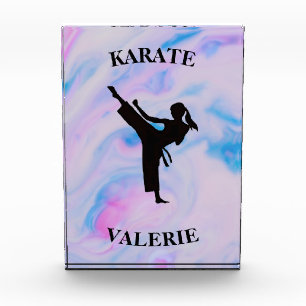 Girls Karate Pastel Swirl Fotoblokken
