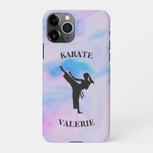 Girls Karate Pastel Swirl iPhone 11Pro Hoesje