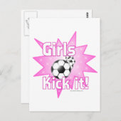 Girls Kick Briefkaart (Voorkant / Achterkant)