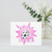 Girls Kick Briefkaart (Staand voorkant)
