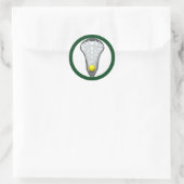 Girls Lacrosse Classic Round Sticker (Tas)
