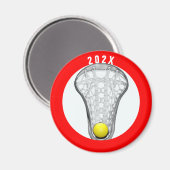 Girls Lacrosse Gifts Magnet Magneet (Voorkant / Achterkant)