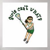 Girls Lacrosse Green Poster (Voorkant)