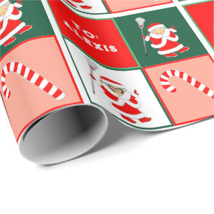 Girls Lacrosse Holiday Gift Cadeaupapier