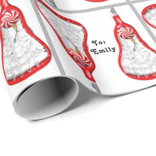 Girls Lacrosse Holiday Gift Cadeaupapier