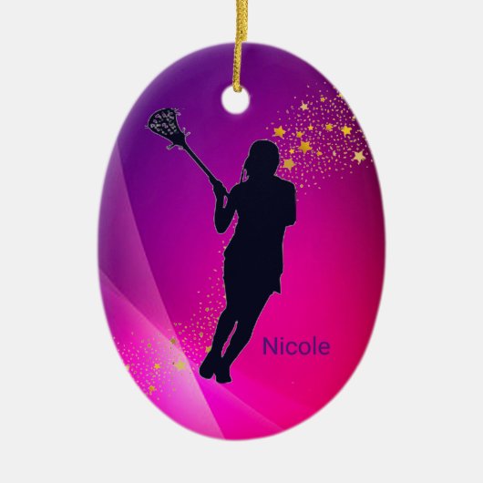 Girls Lacrosse Ornament (Voorkant)