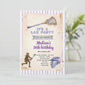 Girls Lacrosse party Invitation (Debout devant)