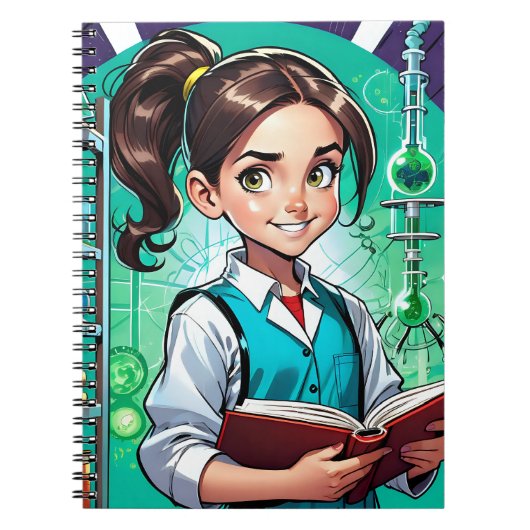 Girls Love Science! Notitieboek (Voorkant)