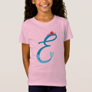 Girls Mermaid Letter E Shirt
