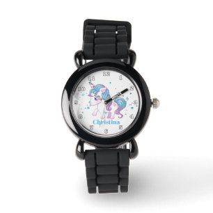 Girls mignon licorne ajouter nom montre