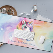 Girls mignonne Rainbow Unicorn Message personnalis
