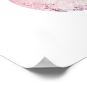 Girl's Name Letter J Boho Pink Waterverf Poster (Hoek)