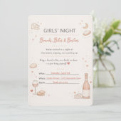 Girls’ Night Charcuterie Party Invitation (Debout devant)
