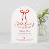 Girls Night Galentine's Day Invitation (Debout devant)
