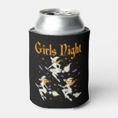 Girls Night Halloween Witch Broomsticks Blikjeskoeler (Blikje Voorkant)