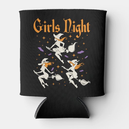 Girls Night Halloween Witch Broomsticks Blikjeskoeler (Voorkant)