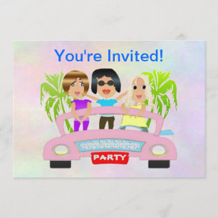Girls Night Invitation Kaart