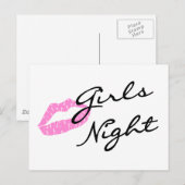 Girls Night (Lippen) Briefkaart (Voorkant / Achterkant)