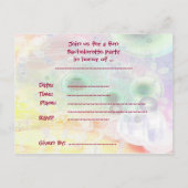 Girl's Night Out - Bewaar de datum Aankondigingskaart (Achterkant)