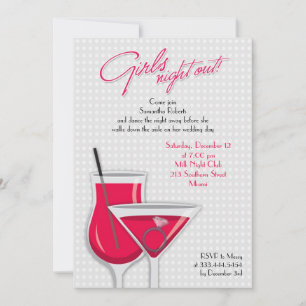 Girls Night Out Flat Uitnodiging